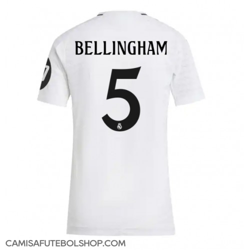 Camisa de time de futebol Real Madrid Jude Bellingham #5 Replicas 1º Equipamento Feminina 2024-25 Manga Curta